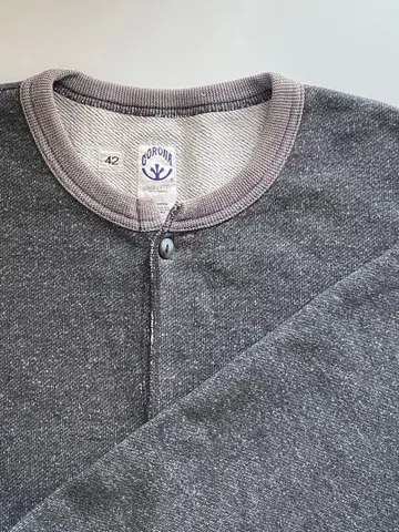 CORONA 버튼 맨투맨 그레이 사이즈 42