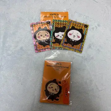 한국 한정판 치이카와 (먼작귀) 할로윈 고양이 코스튬 스티커 키링