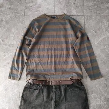 아카이브 보더 롱 슬리브 티셔츠 y2k l