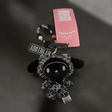 아베일 마이멜로디 레오파드 무늬 블랙 마스코트 참 산리오