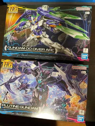 HG 건담 프라모델 2체 세트 더블오 다이버 아크, 풀태인 건담