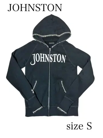 JOHNSTON 로고 풀 집업 후드티 Y2K 시크 스타일 뜨개질 디자인