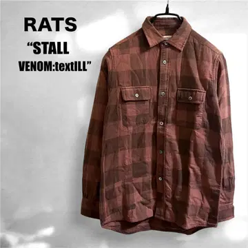 레어 STALL 플란넬 셔츠 M VAINL ARCHIV 전신 버팔로 체크