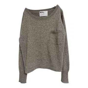 MHL 코튼 울 하이 게이지 니트 베이지 사이즈 2