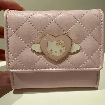 헬로키티 퀼팅 지갑 핑크