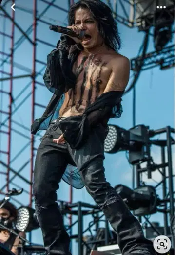 레어 HYDE 착용 ROEN 스와로 코팅 데님 팬츠 로엔 HYDE