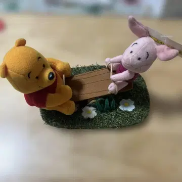 곰돌이 푸 피글렛 시소 봉제 인형 SEGA 2002년 제조