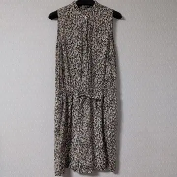 MACPHEE 페인트 패턴 실크 혼방 슬리브리스 튜닉 (원피스)