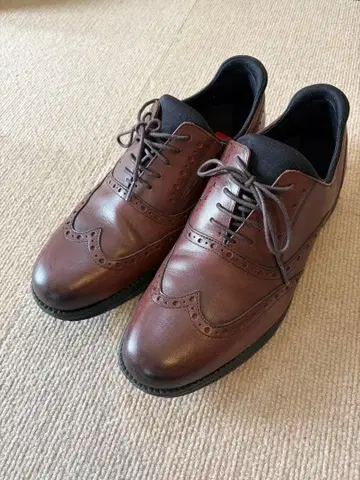 texcy luxe 비즈니스 슈즈 남성용 천연 가죽 내익형 윙팁