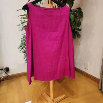 미카코 나카무라 MFil: 적자색 린넨 슬리브리스 이지 블라우스 38