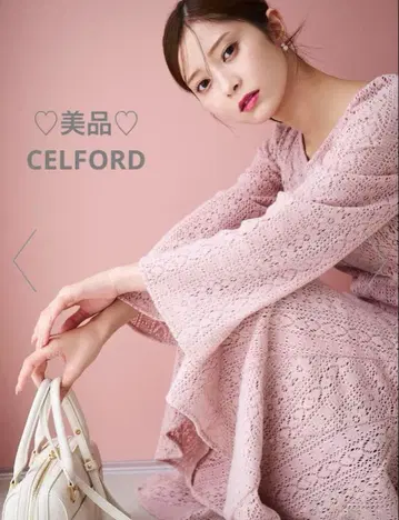[새상품급] CELFORD 러쉬 레이스 원피스 핑크 긴팔 원피스