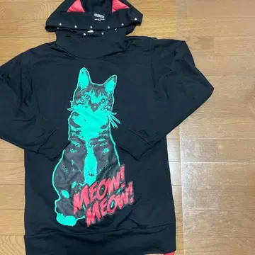 SUPER LOVERS / 고양이 풀오버 후드티 슈퍼러버즈