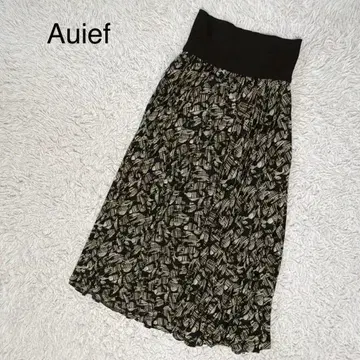 [아위이에프] 롱 플레어 스커트 플리츠 가공 M 화려한 무늬 버블 y2k