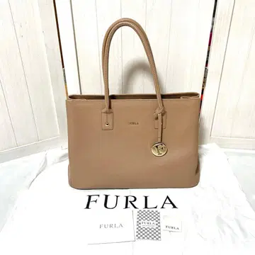 FURLA 훌라 가죽 토트백 카푸치노