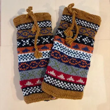 새상품 미사용품 네팔 손뜨개질 레그 워머 아웃도어