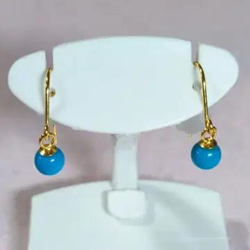 K18 훅 귀걸이 터콰이즈