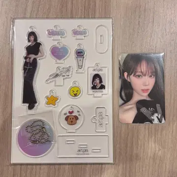 aespa synk hyper line 아크릴 스탠드 윈터 트레이딩 카드