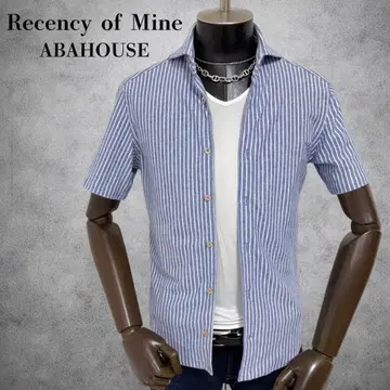 recency of mine 반팔 셔츠 스트라이프 셔츠