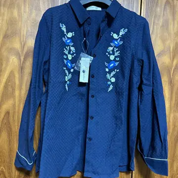 골든베어 Golden Bear 네이비 자수 긴팔 셔츠