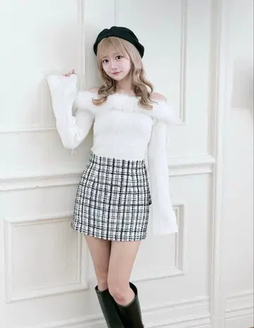 OLIVE des OLIVE belle charme 프릴 미니 스커트