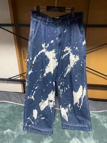 Casper John 페인트 스플래터 데님 팬츠
