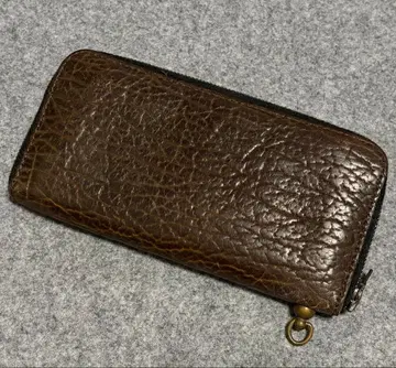 BACKLASH 라운드 지퍼 가죽 지갑 장지갑