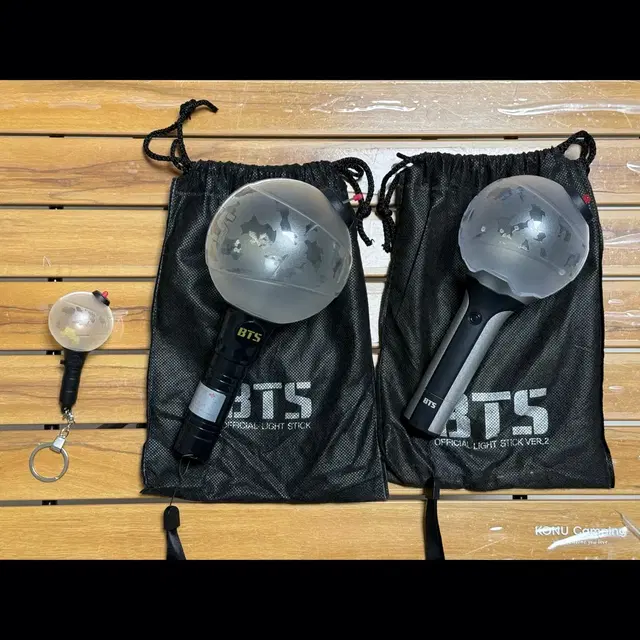 방탄소년단 응원봉 아미밤 Ver.1&Ver.2 + 아미밤 키링 일괄