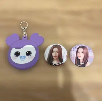 TWICE 캔 배지 케이스 키링 사나