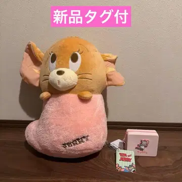 톰과 제리 메챠모후굿토 봉제 인형 ~누쿠누쿠 양말~ 미니 파우치 타피