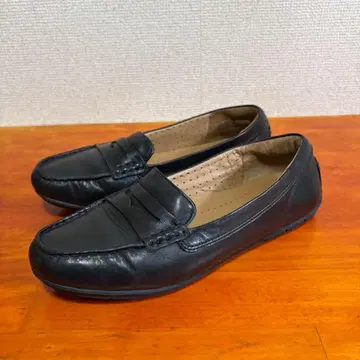 클락스 슬립온 로퍼 23cm 천연 가죽 가죽 블랙 블랙