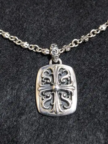 라이온 하트 크로스 실버 펜던트 925 LION HEART