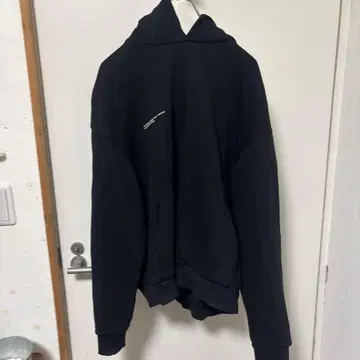 PANGAIA 블랙 후드 부착 후드티