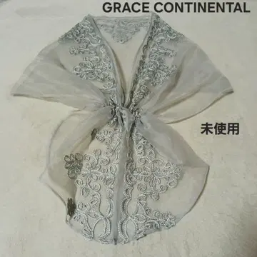 그레이스 콘티넨탈 새틴 코드 자수 스톨 오간자 코드 스톨