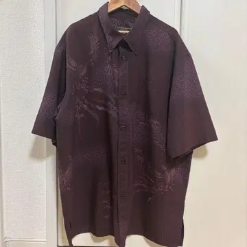 MAJUN 마준 카리유시 의류 남성용 4L 반팔 와인 컬러