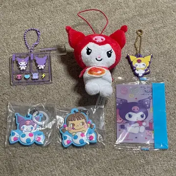 산리오 쿠로미 봉제 인형 마스코트 키링 메지루시 액세서리
