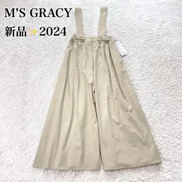 새상품 M'S GRACY 에무즈 그레이시 리본 포함 와이드 팬츠 베이지