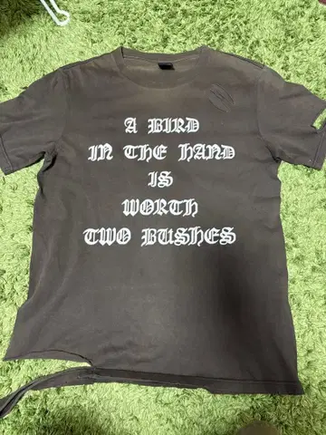 넘버나인 04AW GIVE PEACE A CHANCE 기 반전 T셔츠