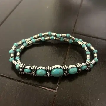 vintage 팔찌 터콰이즈 스톤 비즈