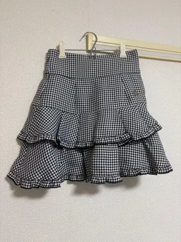 HONEY MEW 허니뮤우 투 티어 플레어 스커트