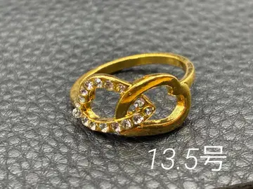 더블 하트 반지 골드 13.5호