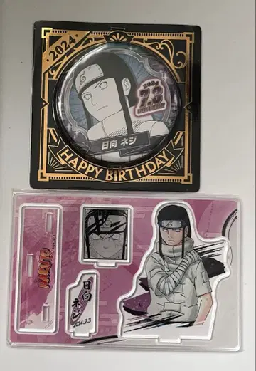 NARUTO 히나타 네지 캔뱃지 아크릴 스탠드 벌스데이 2024