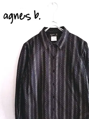 D221713 agnes b. 올 패턴 긴팔 셔츠