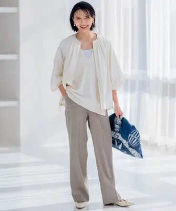 23구 세탁 가능/발수 가공 나일론 2WAY 스트레치 블루종