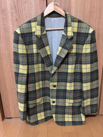 이세이 미야케 남성용 테일러드 자켓 체크 무늬