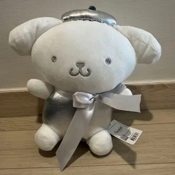 산리오 폼폼푸딩 봉제 인형 실버