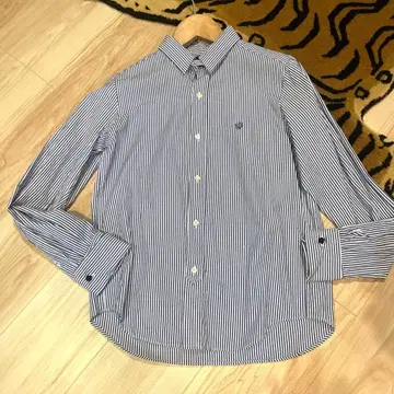 BEAMS BOY 빔즈 보이 런던 스트라이프 버튼 다운 셔츠 화이트/블루