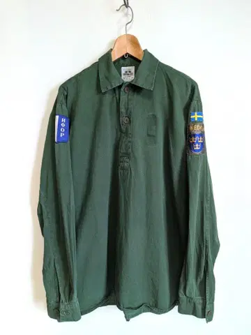 90s 스웨덴군 M-55 풀오버 셔츠 밀리터리 그랑파
