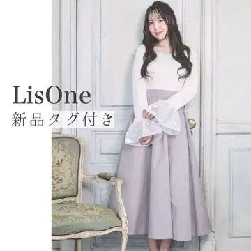 (새상품) LisOne 리스원 롱 원피스 핑크 입학 펄 유리이치