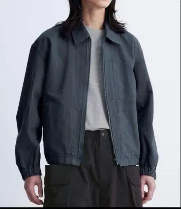 UNIQLO U 집업 블루종 24SS M 사이즈 숏 기장 면