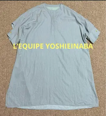 레킵 요시에 이나바 블루 루즈핏 롱 원피스